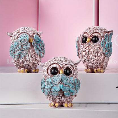 Decorative Owl Figurine Set Homeandso