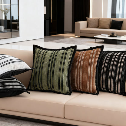 Textured Stripe Decorative Pillow