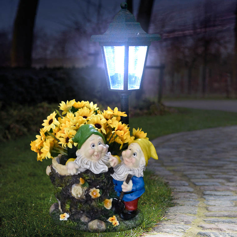 Decorative Solar Lantern Planter Homeandso