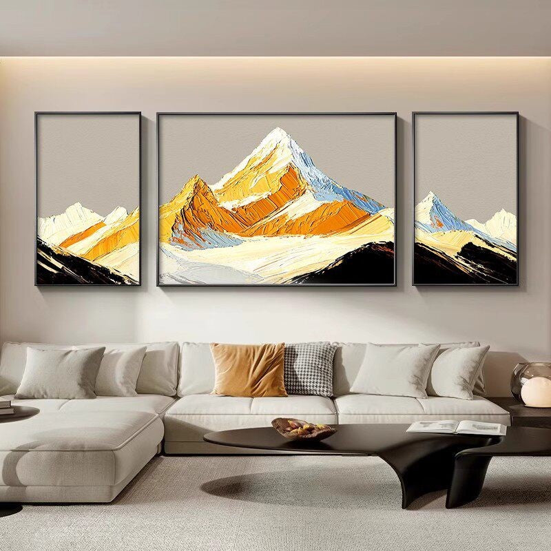 Three-Piece Mountain Landscape Canvas Art Set Homeandso