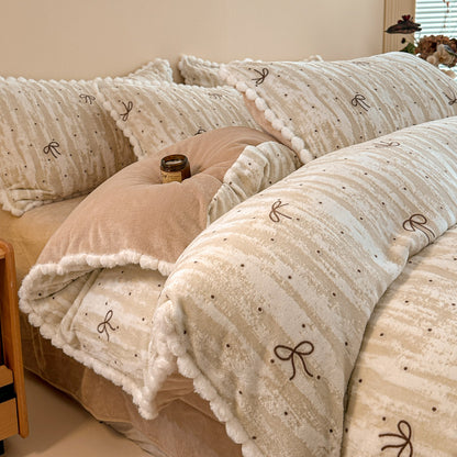 Plush Fleece Bedding Set Homeandso