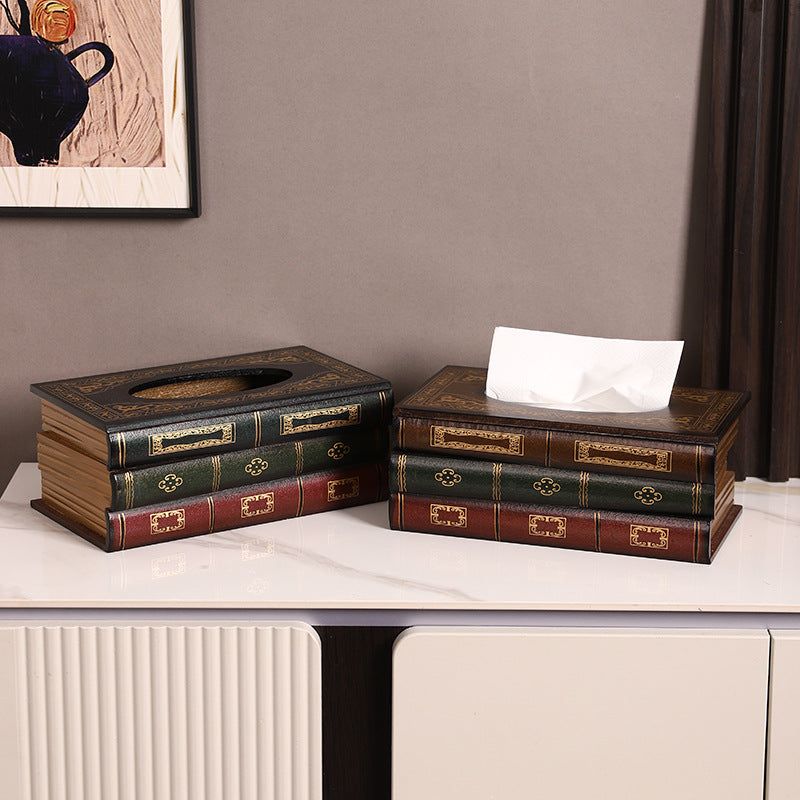 Vintage Book-Style Tissue Box Homeandso