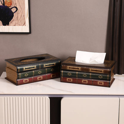 Vintage Book-Style Tissue Box Homeandso
