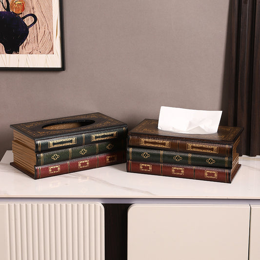 Vintage Book-Style Tissue Box Homeandso