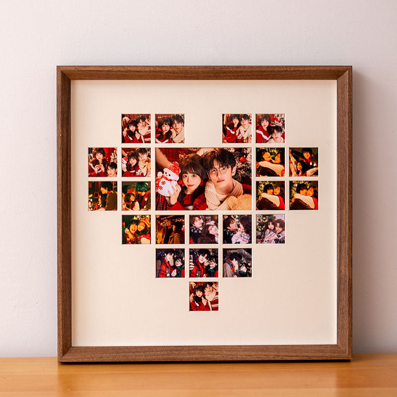 Herzförmiger Collage-Rahmen