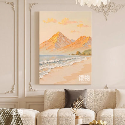 Impressionist Coastal Landscape Canvas Art Print Homeandso
