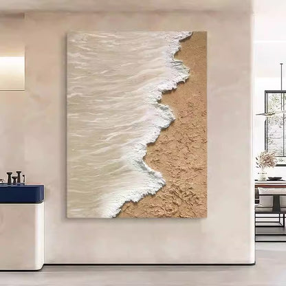 Textured Coastal Wave Relief Canvas Art Homeandso