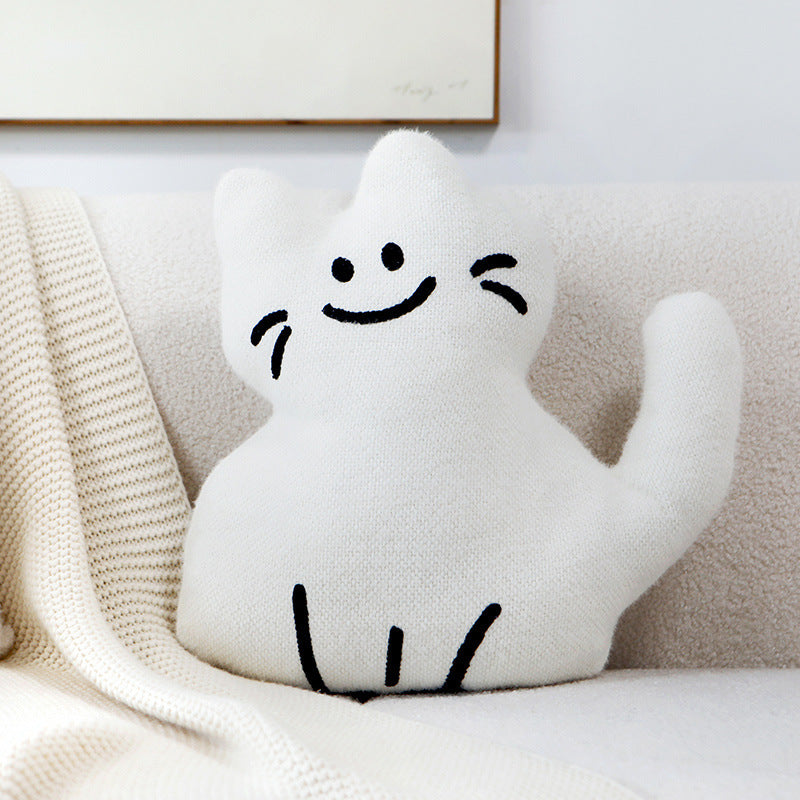 Cat-Shaped Decorative Cushion