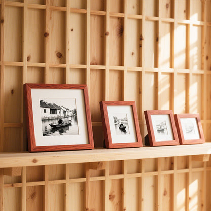 Framed Scenic Boat Artwork