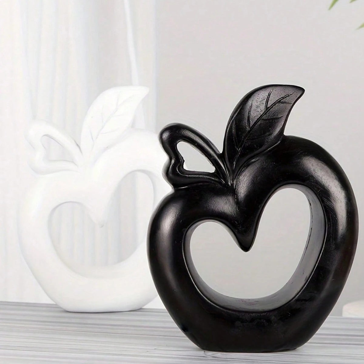 Contemporary Apple-Shaped Sculpture Homeandso