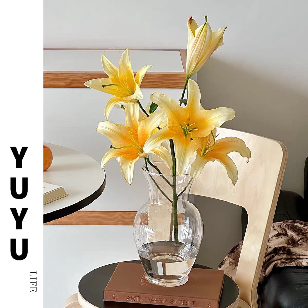 Elegante Glasblumenvase