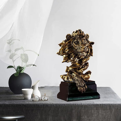 Artistic Lion Head Sculpture Homeandso