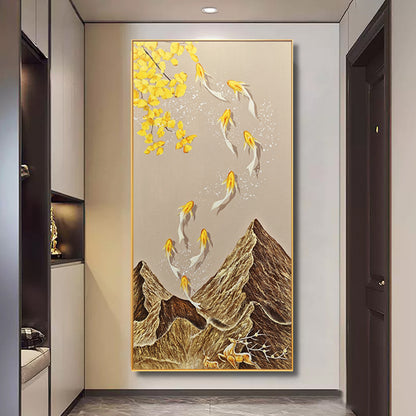 Decorative Koi Fish Canvas Wall Art Homeandso