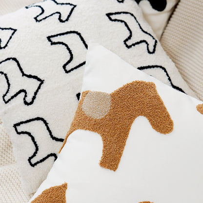 Artistic Animal-Themed Throw Pillow