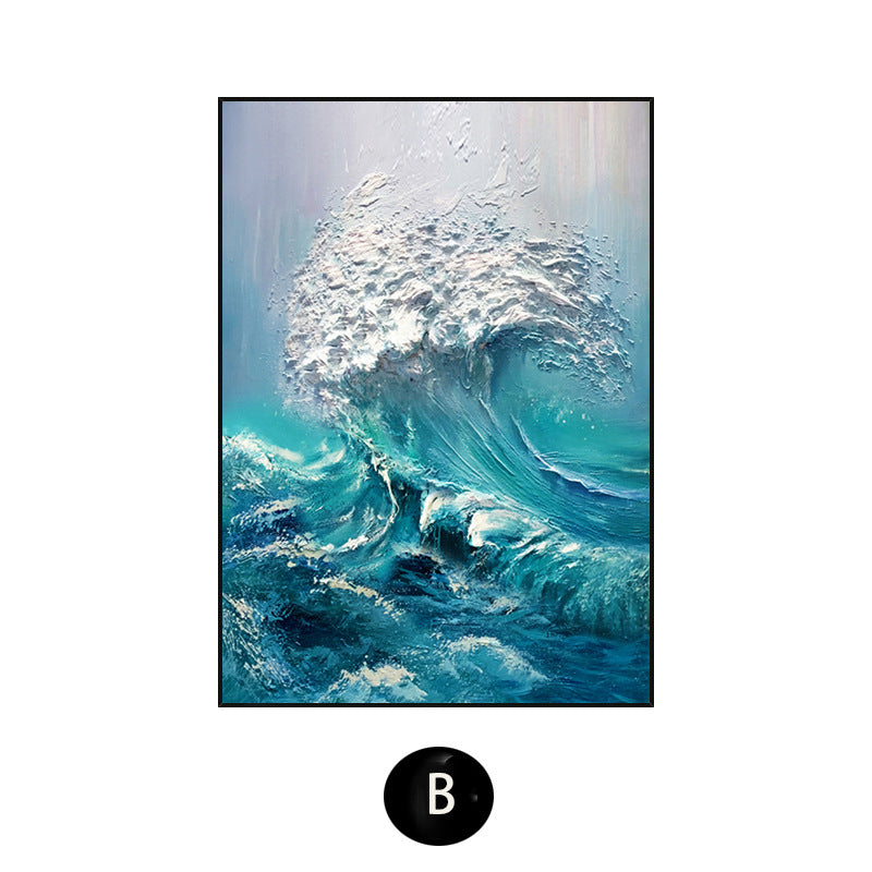 3D Textured Ocean Wave Canvas Art Homeandso