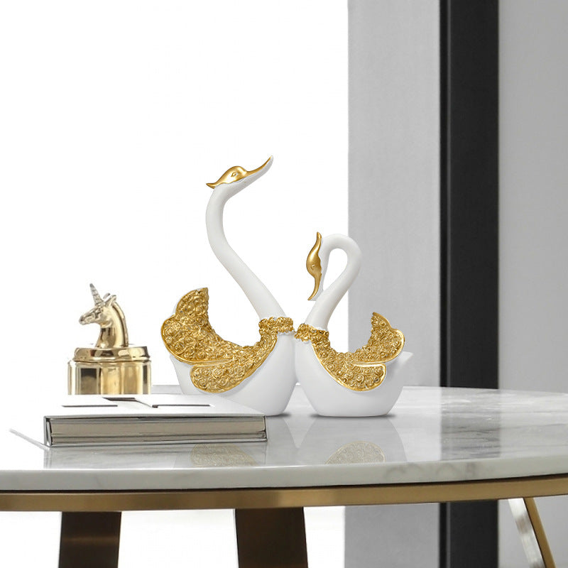 Elegant Swan Decorative Figurine Homeandso