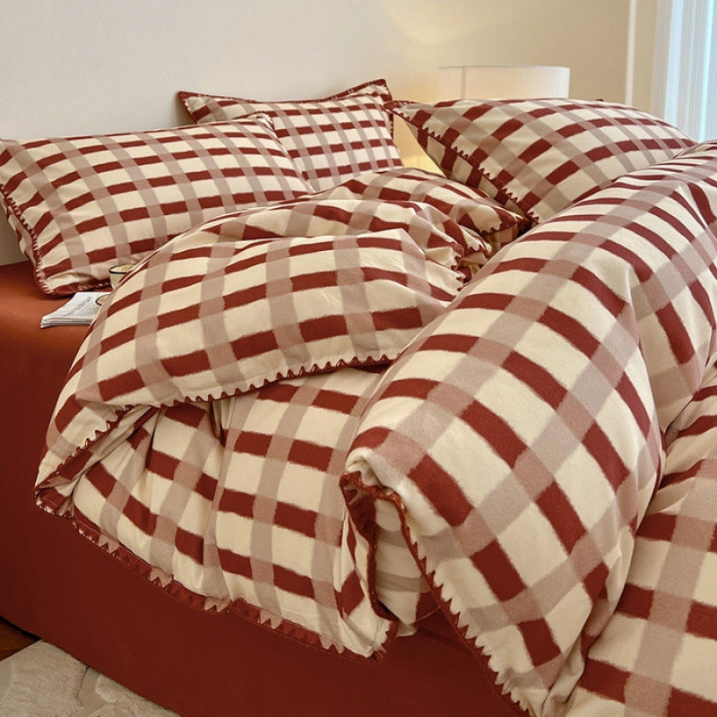 Decorative Luxurious Leaf Pattern Duvet Cover Set Homeandso