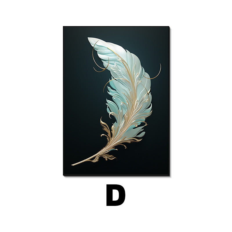 Feather-Inspired Framed Artwork Homeandso
