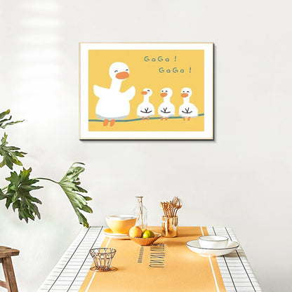 Whimsical Duck Family Framed Wall Art Homeandso