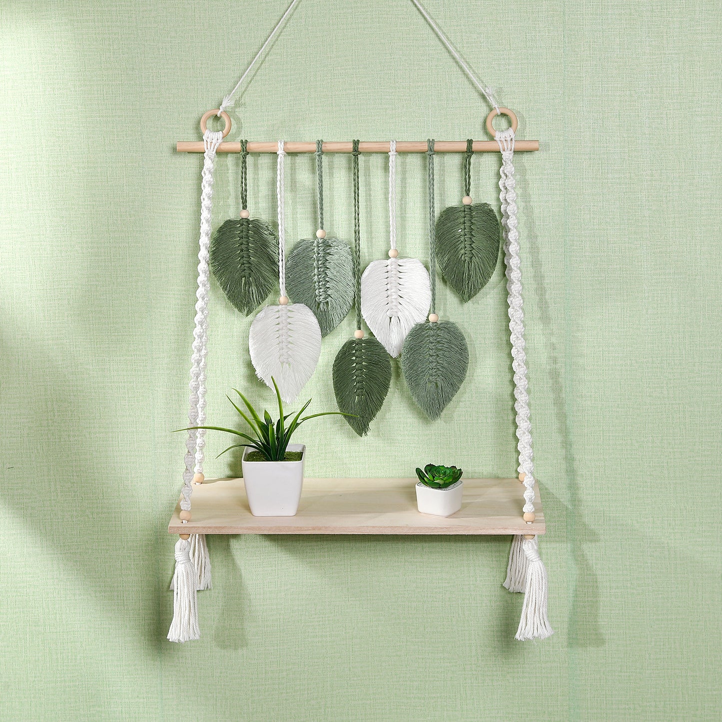 Leaf Motif Macrame Wall Hanging Homeandso