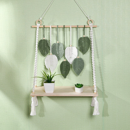 Leaf Motif Macrame Wall Hanging Homeandso