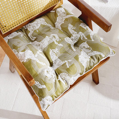 Floral-Patterned Decorative Floor Cushion