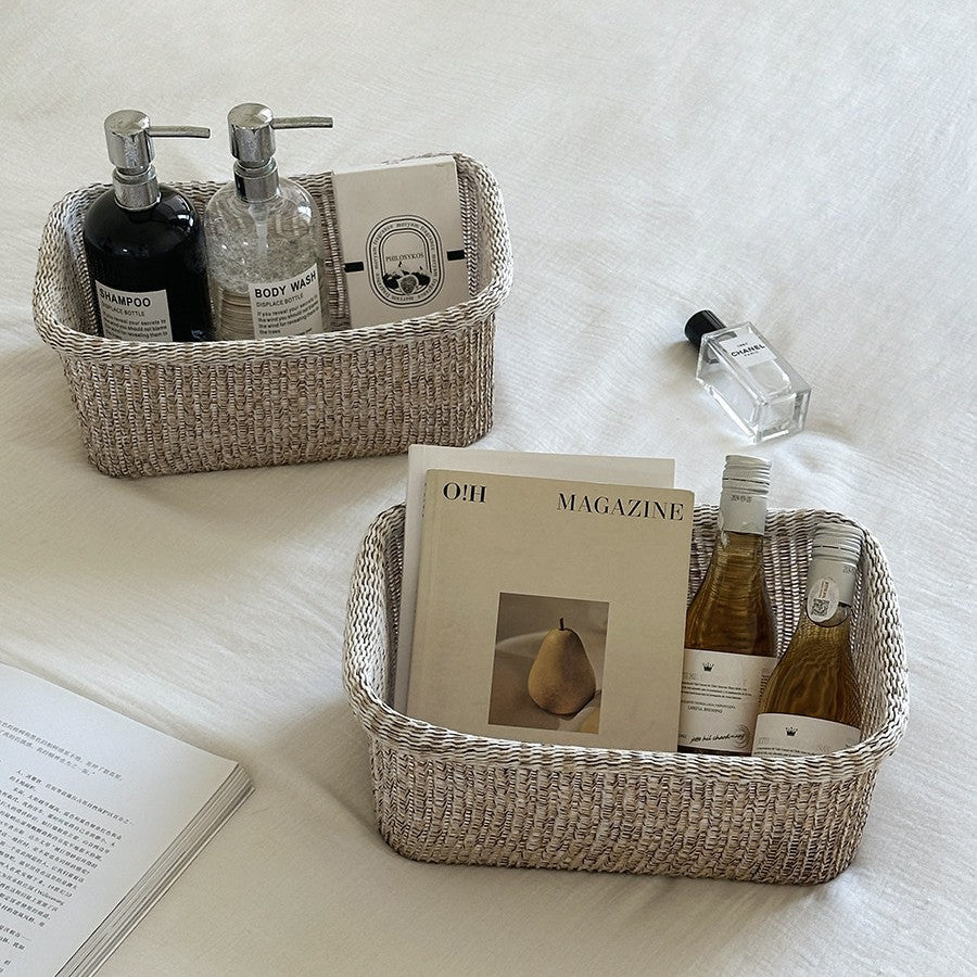 Handcrafted Natural Fiber Storage Basket