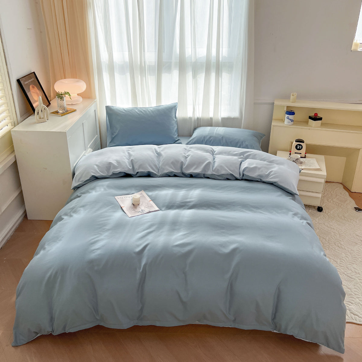 Lightweight Breathable Cotton Duvet Cover Set Homeandso