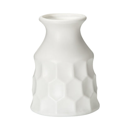 Textured Honeycomb Ceramic Vase