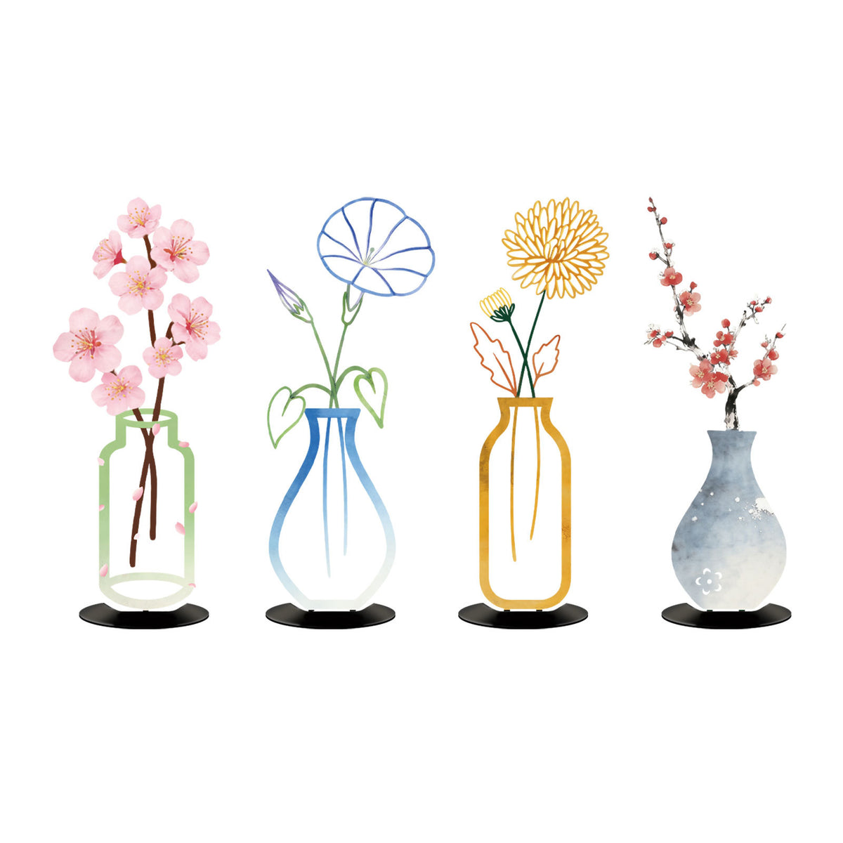 Homeandso Decorative Metal Flower Vase