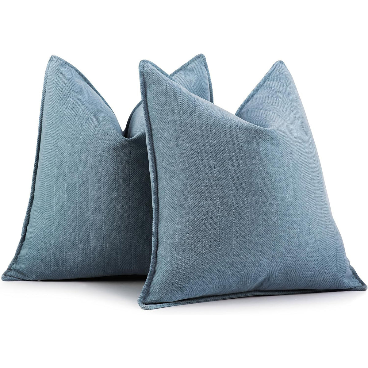 Textured Herringbone Design Throw Pillow