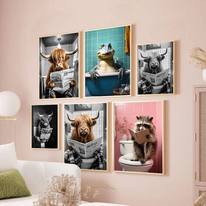 Humorous Animal-Themed Wall Art Print Homeandso