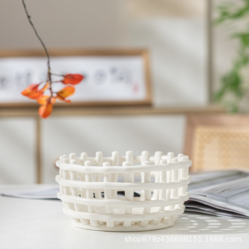 Decorative Woven Storage Bowl Homeandso