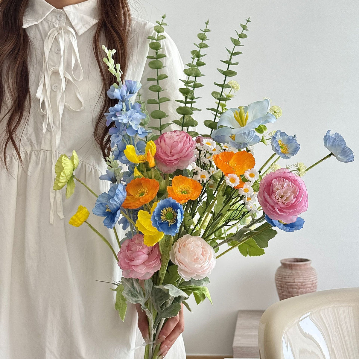 Lush Artificial Floral Bouquet