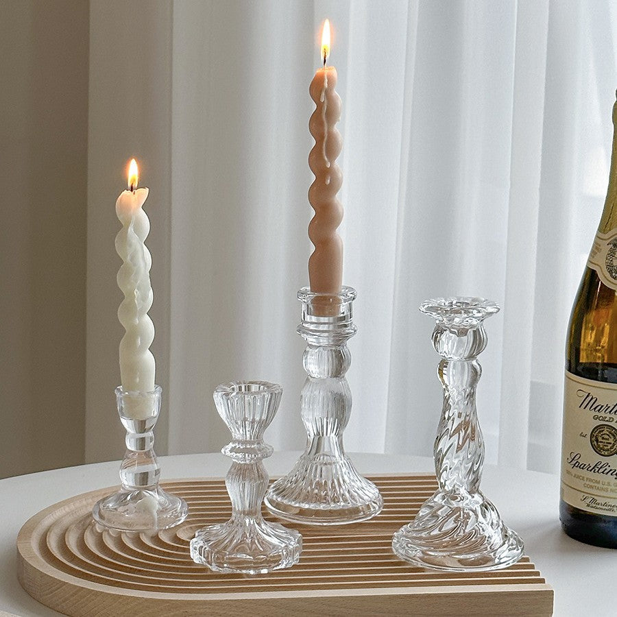 Luxurious Cut Glass Candle Holder
