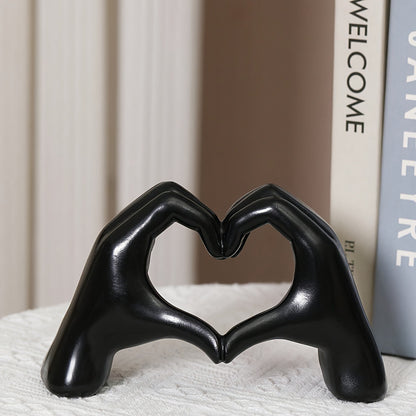 Heart-Shaped Hand Gesture Sculpture Homeandso