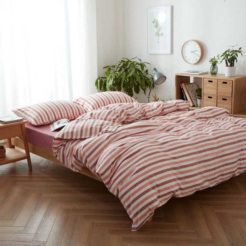 Decorative Cozy Checked Duvet Set Homeandso