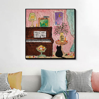 Whimsical Cat-Themed Decorative Wall Art Homeandso
