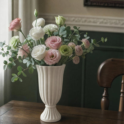 Majestic Ribbed Decorative Vase