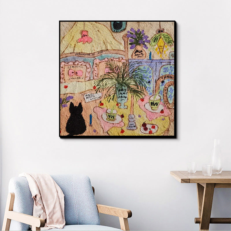 Whimsical Cat-Themed Decorative Wall Art Homeandso