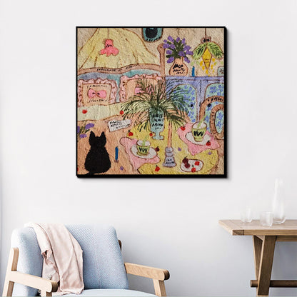 Whimsical Cat-Themed Decorative Wall Art Homeandso