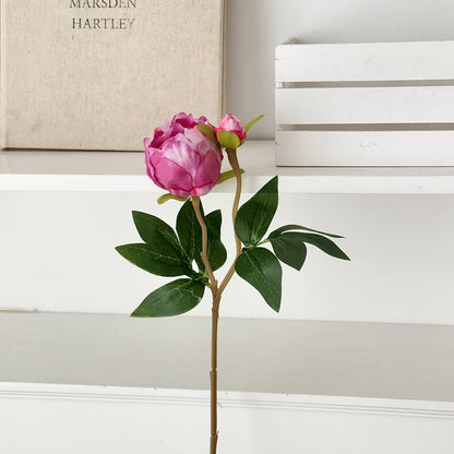 Lifelike Peony Floral Stem