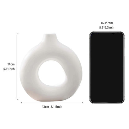 Modern Circular Ceramic Vase Homeandso