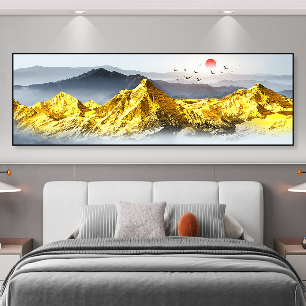 Modern Abstract Mountain Landscape Canvas Art Homeandso