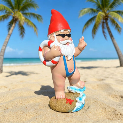 Whimsical Beach Gnome Figurine Homeandso