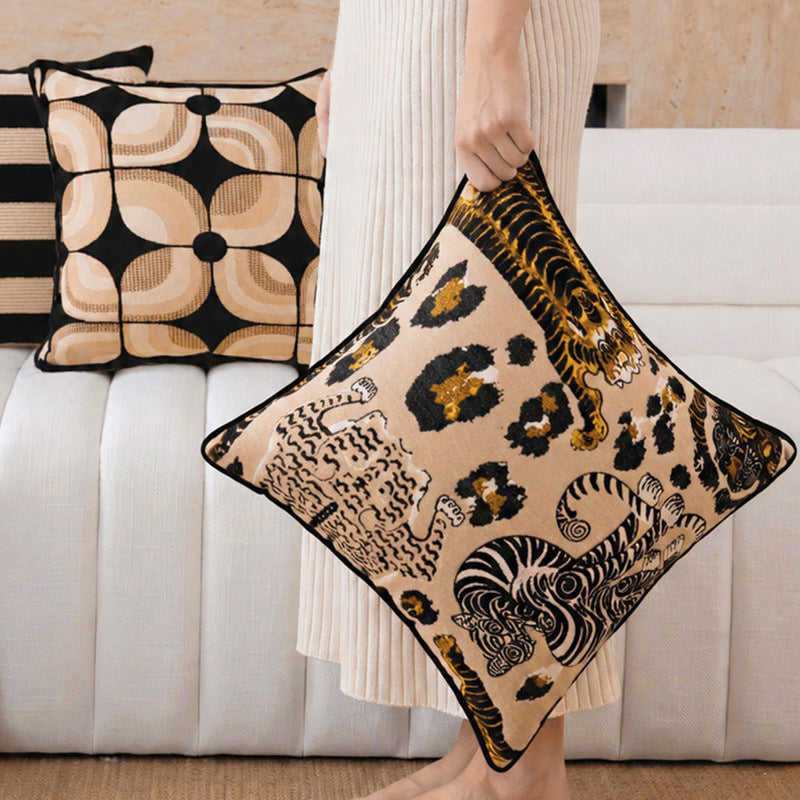 Artistic Animal Print Decorative Pillow