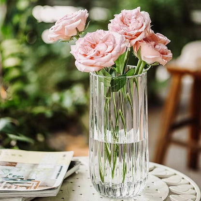 Elegante Wellen Glas Blumen Vase