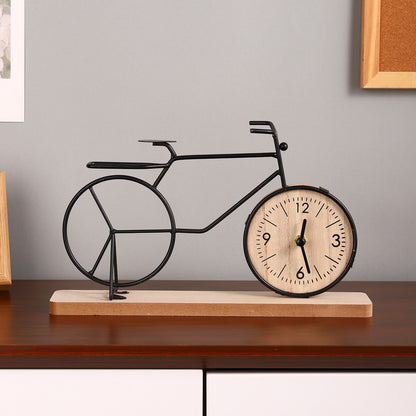 Bicycle-Themed Decorative Analog Clock Homeandso