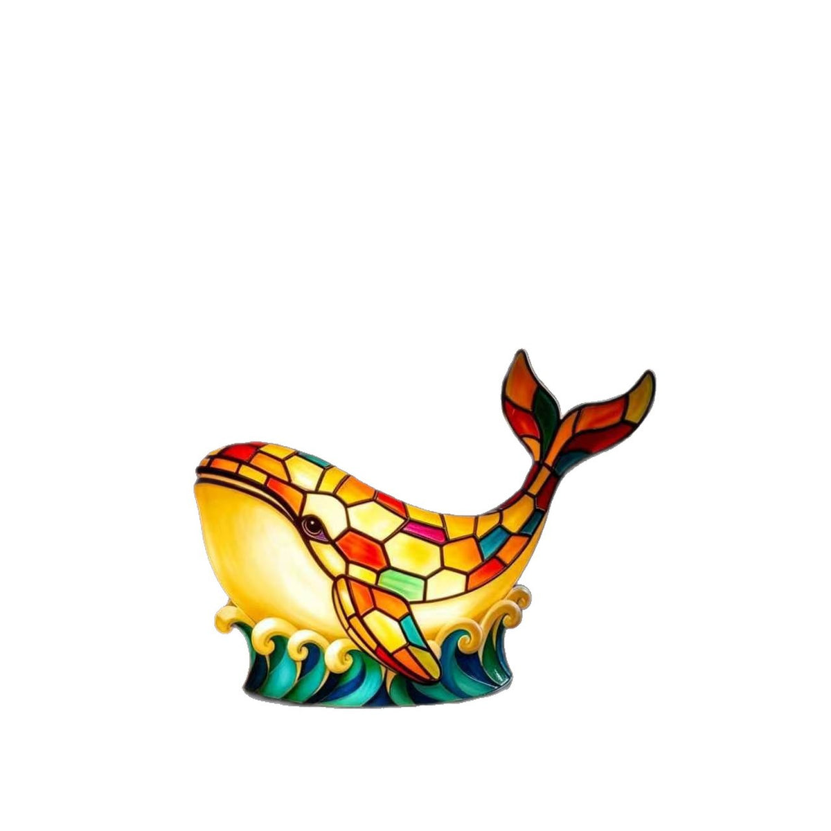 Stained Glass Dolphin Table Lamp