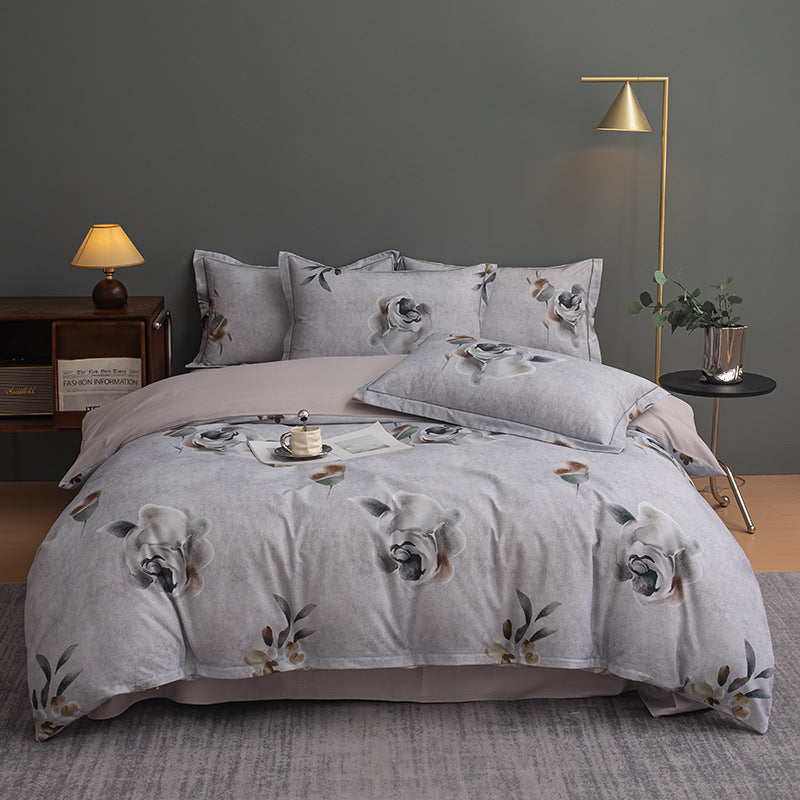 Nature-Inspired Botanical Print Duvet Cover Set